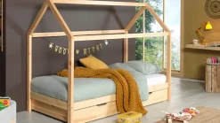 Bed Dallas met dak en slaaplade