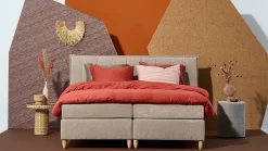 Boxspring Edge vlak met gestoffeerd matras