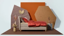 Boxspring Edge vlak met gestoffeerd matras