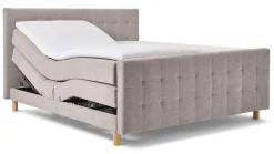 Boxspring Grid verstelbaar met gestoffeerd matras en voetbord