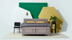 Boxspring Grid verstelbaar met gestoffeerd matras