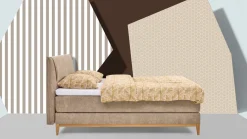 Boxspring Nove vlak met gestoffeerde matras