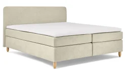 Boxspring Round vlak met gestoffeerd matras
