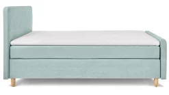 Boxspring Round vlak met gestoffeerd matras en voetbord