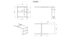 Bureau voor halfhoogslaper Pino/Scott