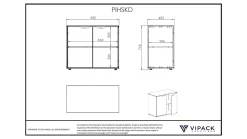 Commode 2 deuren Pino/Scott
