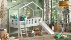 Halfhoogslaper Dallas als huis met glijbaan