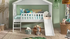 Halfhoogslaper HuisBed met glijbaan