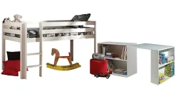 Halfhoogslaper Pino met Bureau en boekenkast