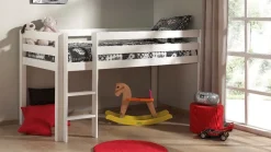 Halfhoogslaper Pino met commode 4 laden, commode 2 deuren, hangtablet en bureau