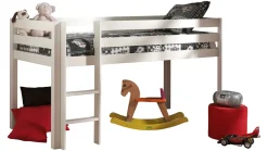 Halfhoogslaper Pino met commode 4 laden, commode 2 deuren, hangtablet en bureau