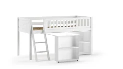 Halfhoogslaper Scott met bureau en boekenkast