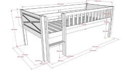 Halfhoogslaper Scott met ladder