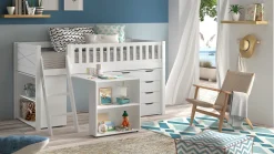 Halfhoogslaper Scott met bureau, boekenkast en commode