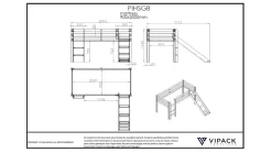 Hoogslaper Pino met glijbaan