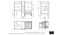 Hoogslaper Pino met slaapbank