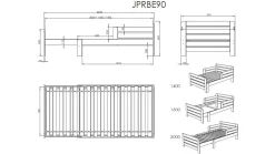 Meegroeibed Jumper met matras 140+60 cm