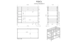 Stapelbed Pino 180 cm hoog